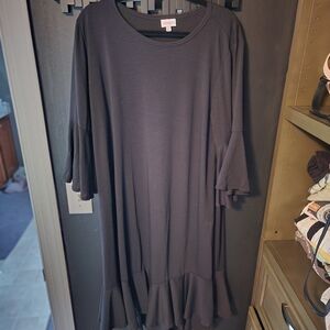 Black Lularoe Bell Sleeve Black Maureen Dress 3XL